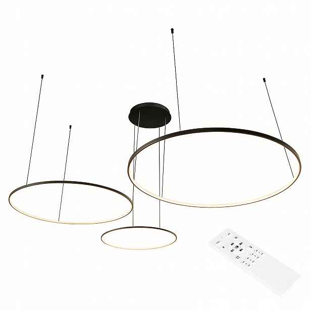 Závěsná stropní lustrová lampa Ring Led 20 40 60 cm 3000-6500K 77W černá