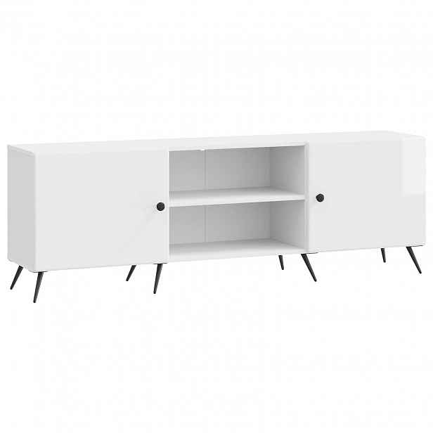 vidaXL Televizní skříň 150 x 31 x 50 cm Bílá s vysokým leskem