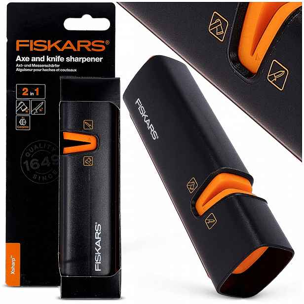 Brousek na nože na ostření seker Fiskars Keramická 2v1 XSharp 1000601