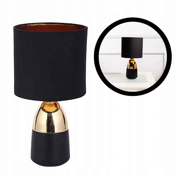 Černozlatá dekorativní stolní lampa Altom Design