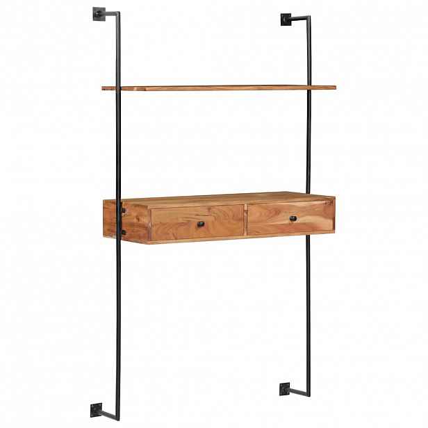 vidaXL Nástěnný psací stůl 90 x 40 x 170 cm masivní akáciové dřevo