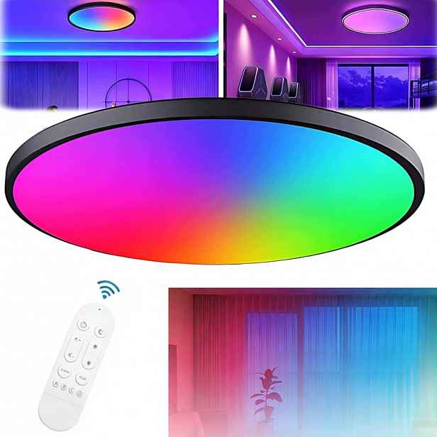 Lampa Stropní Svítidlo Led Rgb Bílá Cct 2700K-6500K Wifi Tuya Dálkový Ovladač Rf Aplikace