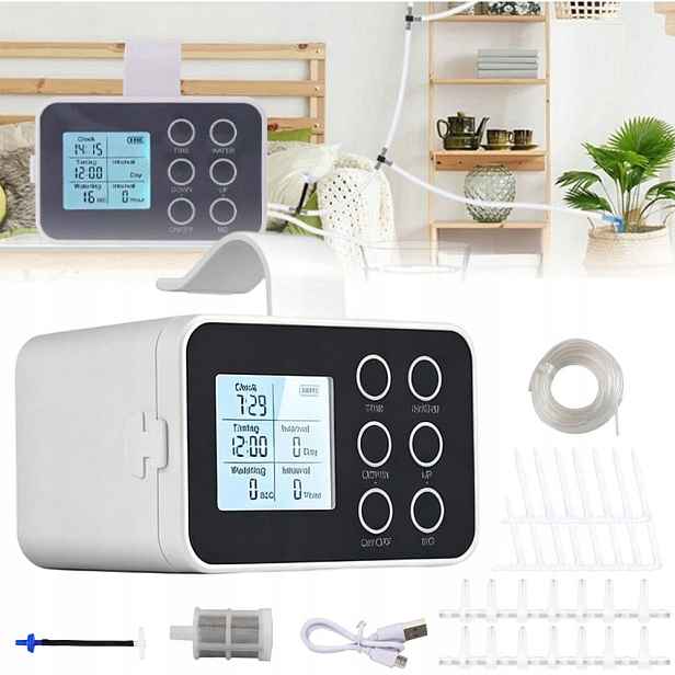 Automatický Zavlažovací Systém 2000 Mah Baterie S Filtrací Bílo-černá