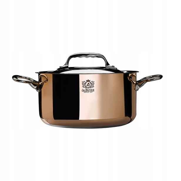 De Buyer Prima Matera hrnec měď/ocel nerez 28 cm indukce
