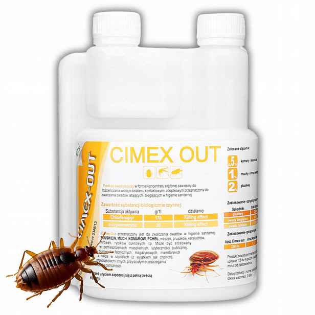 Insekticidní přípravek koncentrát na štěnice šváby mravence Cimex Out 500ml