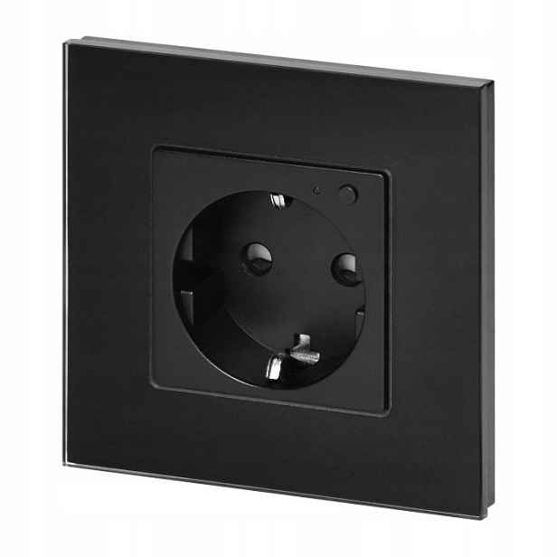 Jednotlivá zásuvka Tuya Smart Wi-Fi, Schuko, černá OR-SH-17205(GS)/B