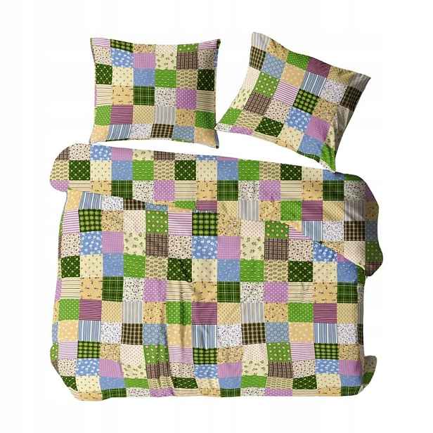 Krepové povlečení 180x200 96/3 Palička barevná knoflíky 100% bavlna hrubá
