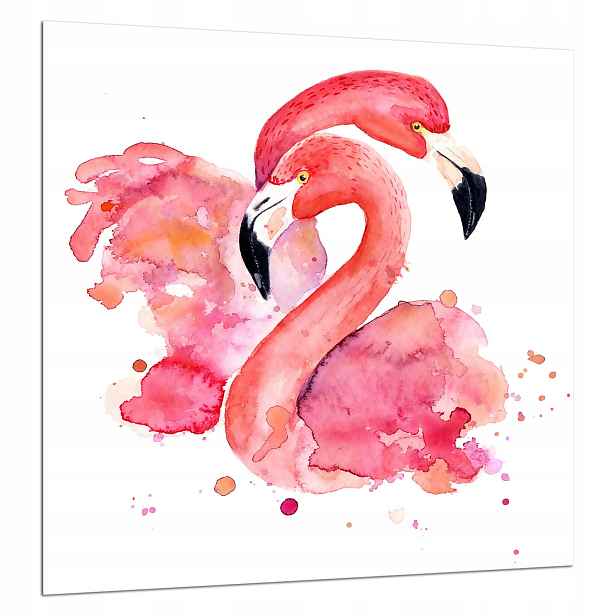 Skleněná Ochranná Deska 60x65 Plameňáci
