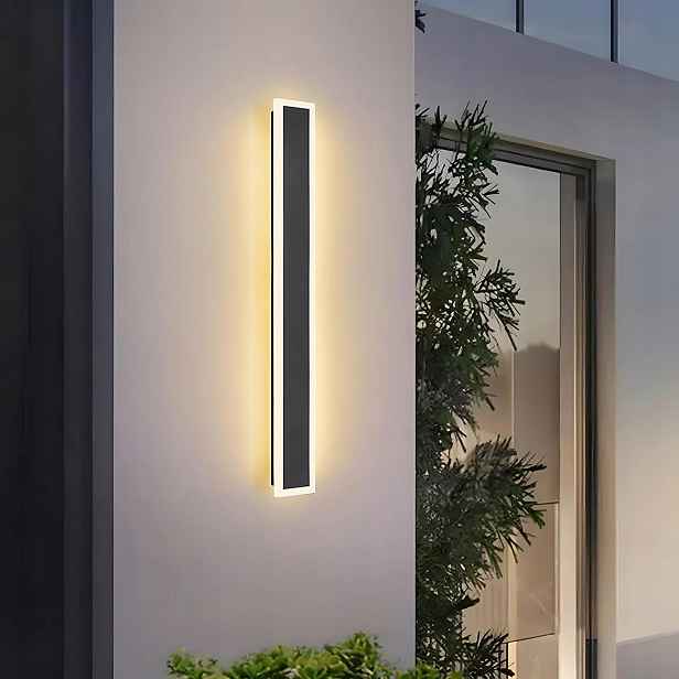 Venkovní nástěnné Led svítidlo 60 cm 12 W IP65, černá, teplá bílá barva, 3000 K