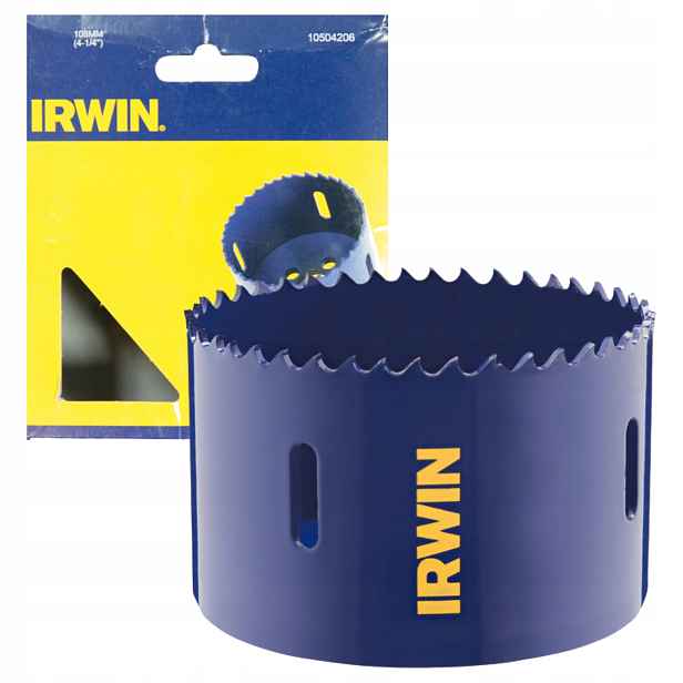 Korunkový Vrták bimetalová Irwin 108 mm na ocel, dřevo, hliník, kovy