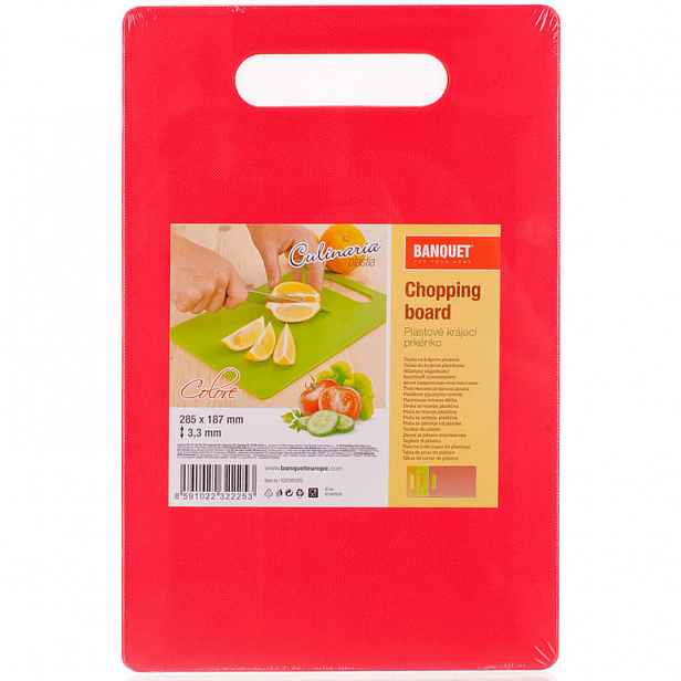 BANQUET Prkénko krájecí plastové 28,5x18,7x0,33 cm Culinaria Plastia Colore