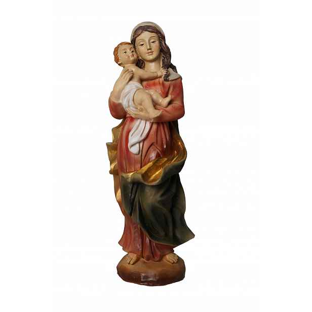 Figurka Matka Boží s Ježíškem 20 cm vysoká Ručně Malovaná