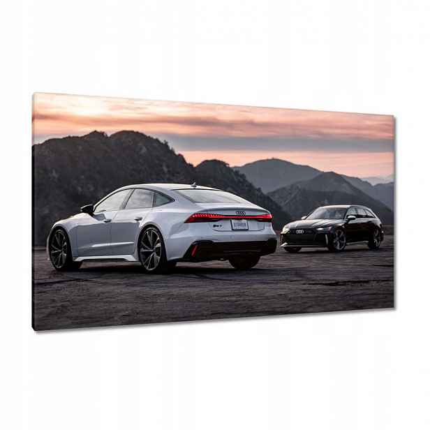 Obrazy 120x70 Bílé a černé Audi RS7