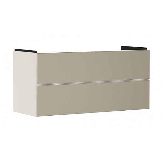 Skříňka pod umyvadlo bez umyvadla Hansgrohe Xevolos E 118x57,5x47,5 cm písková matná béžová mat 54185390