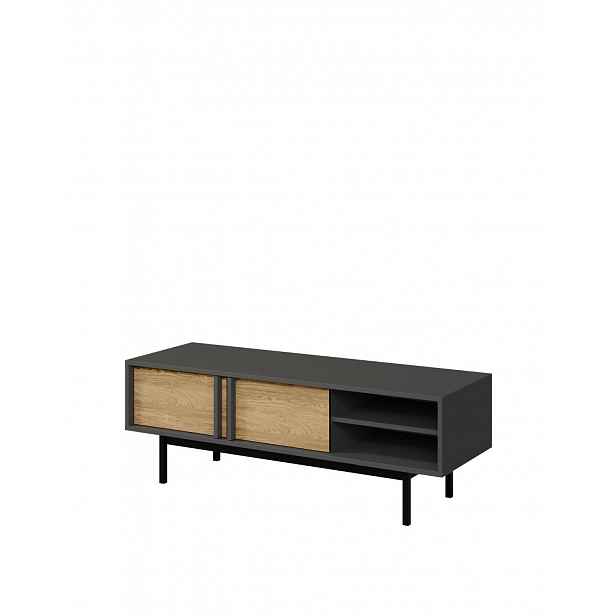 TV stolek 120 cm na nožičkách (Reg10 Alsy antracit/dub olejovaný)
