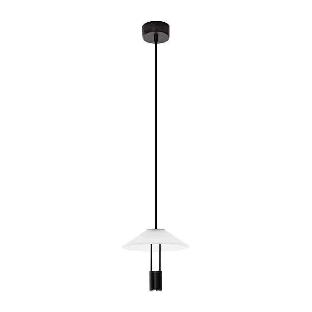 Matně černé hliníkové LED závěsné svítidlo se stínidlem z akrylového skla ø 22 cm Anafi – Nova Luce