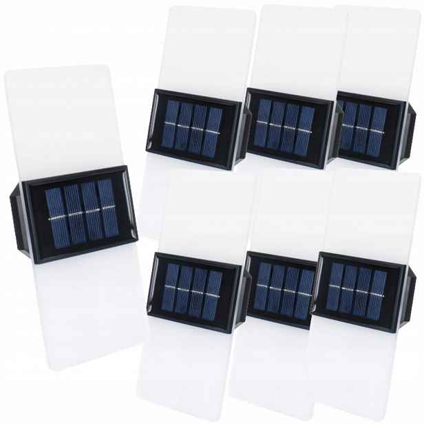 7x Dekorativní nástěnné svítidlo Solární Led lampa Osvětlení domečku Altánky Terasa