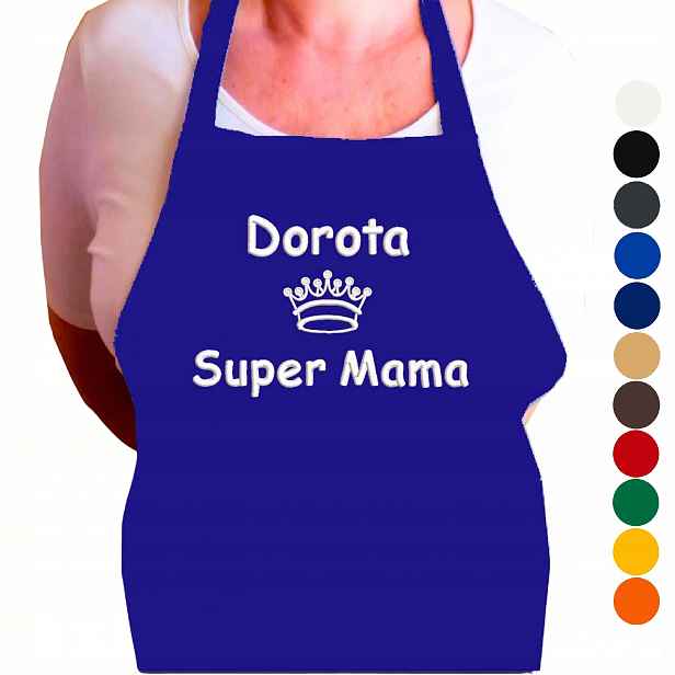 Dárek Na Svátek Matek Kuchyňskou Zástěru Se Jménem A Výšivkou (ne Potiskem)