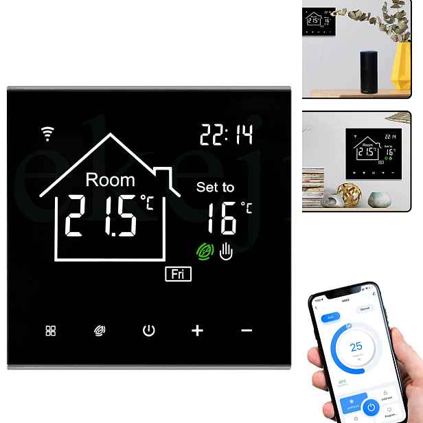 Dotykový LCD displej Pokojový Termostat Wifi Digitální Regulátor 16A