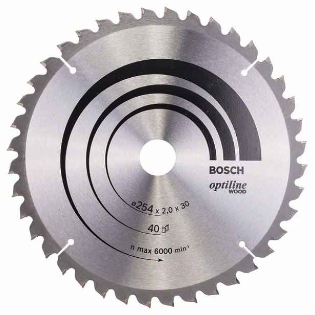 Kotouč pilový Bosch Optiline Wood 254×30×2 mm 40z.