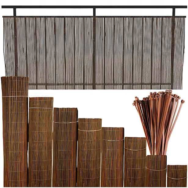 Kryt na balkon z proutí Přírodní proutěná rohož Vysoká kvalita 120 x 300 cm