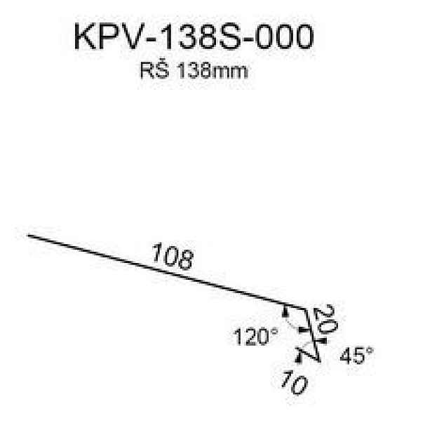 Okapnice DHV RS138S-120 SP25 RAL7035 0,50mm 2bm