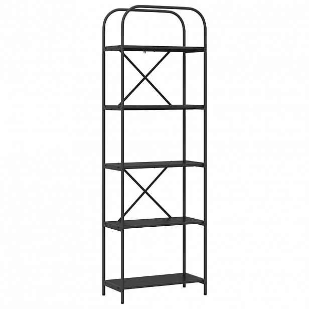 vidaXL Knihovna 5 úrovní 60 x 30 x 183 cm Kompozitní dřevo Černý dub