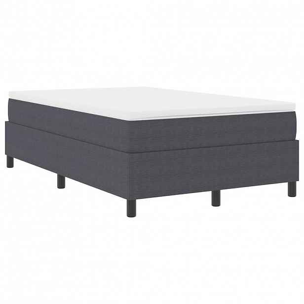 vidaXL Postel s boxspringem Tmavě šedá a bílá 120 x 190 cm
