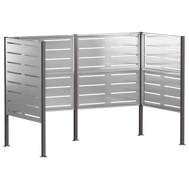 vidaXL Zástěna na popelnice 167 x 85 x 113 cm Pozinkovaná ocel