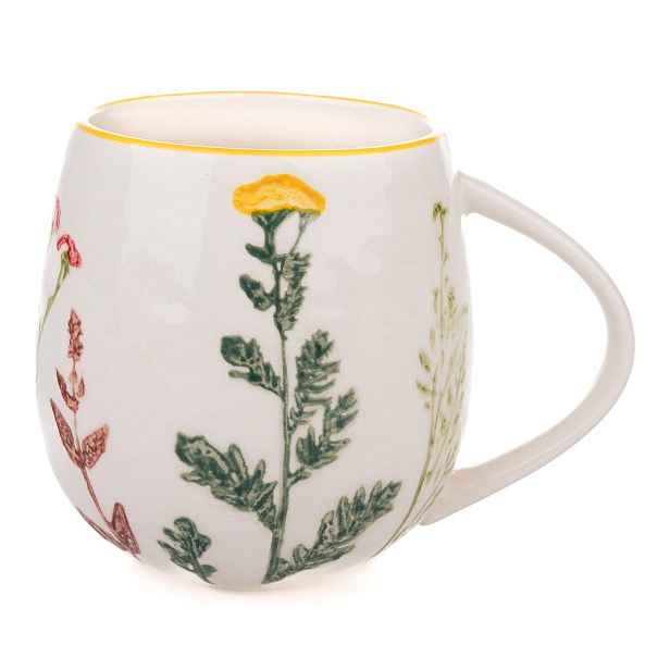 Bílý porcelánový hrnek 500 ml Flower Garden – Dakls