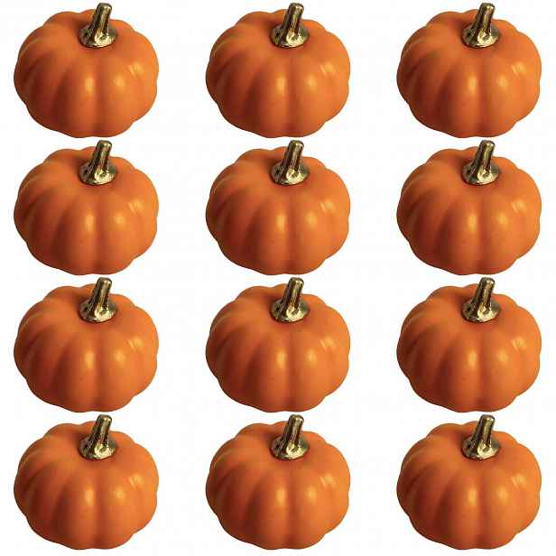 Dekorativní Dýně 12 Ks Oranžové Pěnové Halloween Podzim