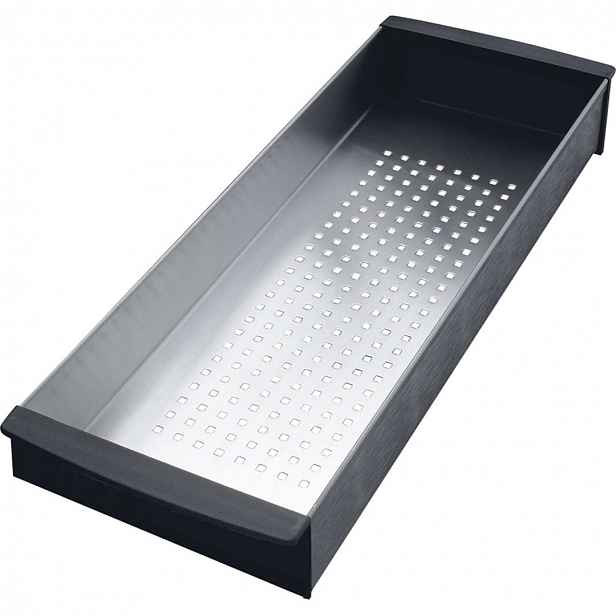 Franke - Odkapávací miska pro dřezy, 156x439x54 mm, nerez/černý plast 112.0066.060