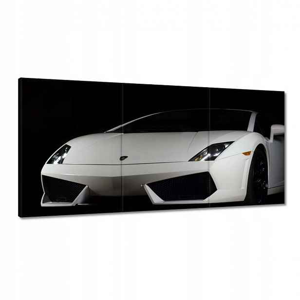 Obrazy 180x90 Bílý sportovní automobil