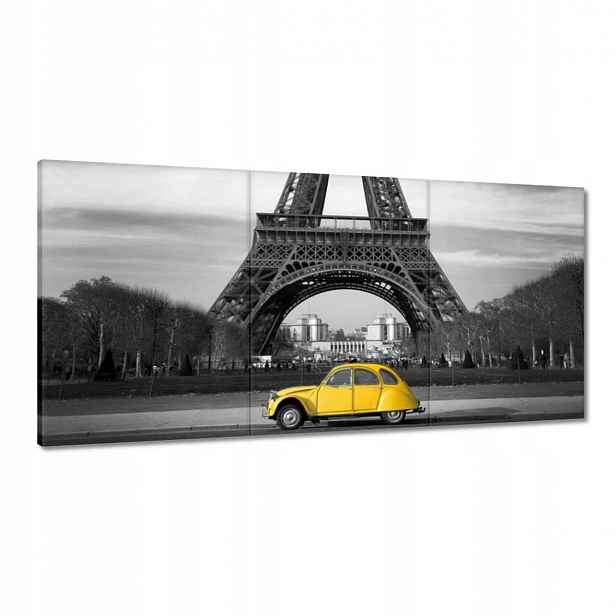 Obrazy 180x90 Žlutý Citroen v Paříži
