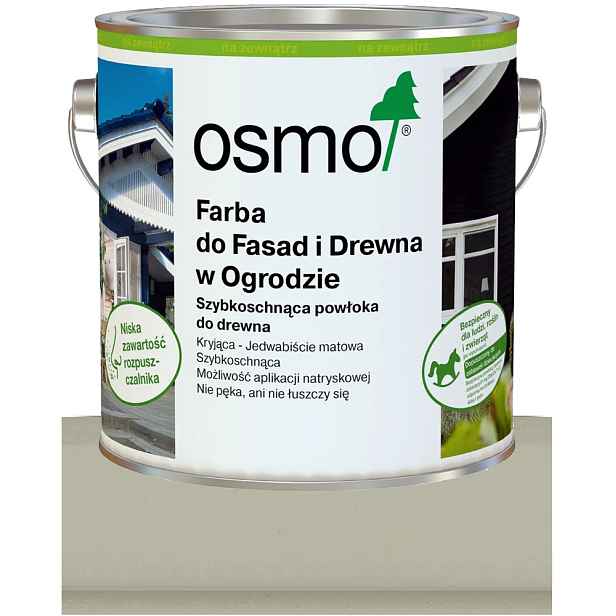 Osmo Barva pro fasády a dřevo v zahradě Achátová Šedá 7738 2,5L