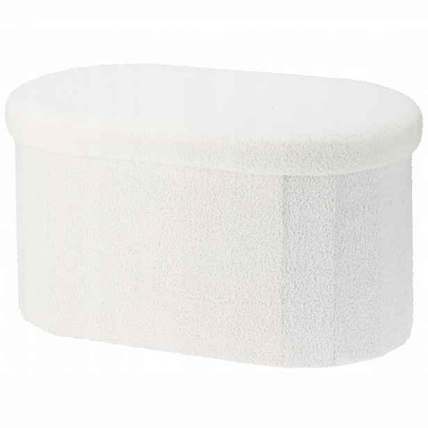 Taburet S Úložným Prostorem Z Mdf 71X39X39 CM, Bílá
