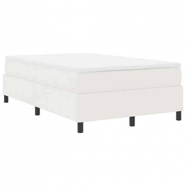 vidaXL Postel s boxspringem Krémová a bílá 120 x 190 cm