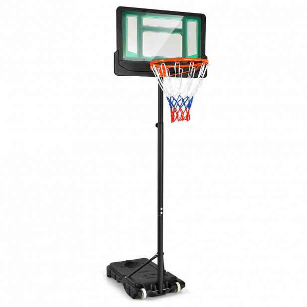 COSTWAY BASKETBALOVÝ KOŠ NA KOLEČKÁCH Černý