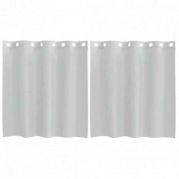 vidaXL Voálové záclony s průchodkami 2 ks Světle šedá 140x140 cm