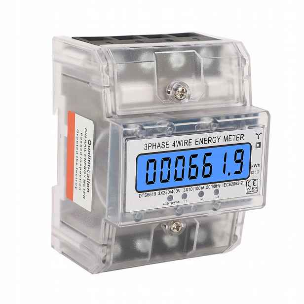 Elektroměr 3-FÁZOVÝ 4-VODIČOVÝ Din 10(100)A 230/400V Ac LCD