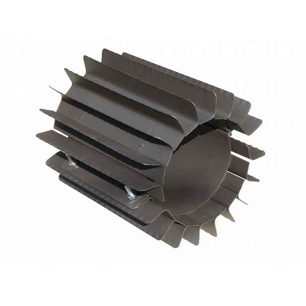 Radiátor výměník tepla ⌀ 130 mm/výška 250 mm, šedý, nasazovací a kroucený