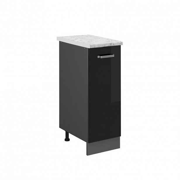 Vicco LÉKÁRNIČKOVÁ SKŘÍŇKA R-Line Černý vysoký lesk 30 cm PD Mramor