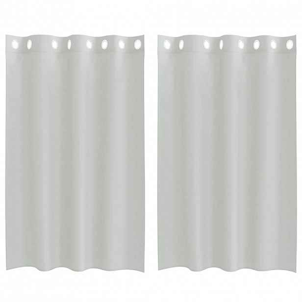 vidaXL Voálové záclony s průchodkami 2 ks Světle šedá 140x175 cm