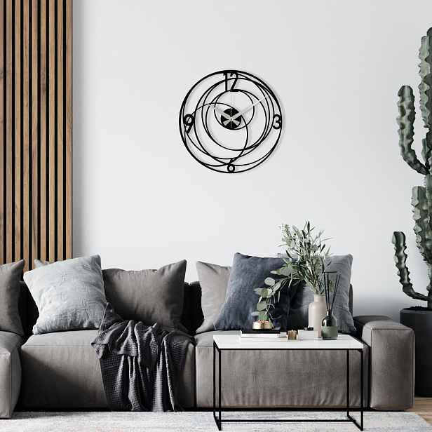 Wallity Nástěnné kovové hodiny Enzoclock černé