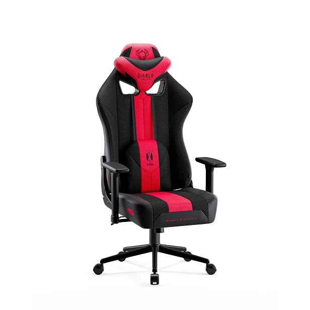 Dětská židle k psacímu stolu Diablo X-Player Small: Karmínově-antracitová