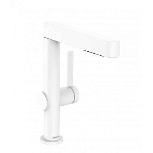 Dřezová baterie Hansgrohe Finoris s vytahovací sprškou, 2 proudy matná bílá 76063700