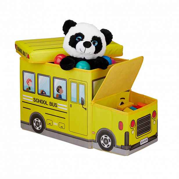 Relaxdays DĚTSKÝ úložný box - auto