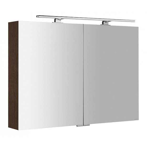 Sapho Mirró - Zrcadlová skříňka s LED osvětlením 100x70x16 cm, 2x dvířka, borovice rustik MC100-0016