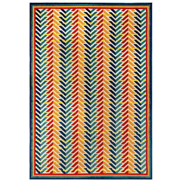 Koberec na terasu barevný 80x150 cm, abstraktní, moderní