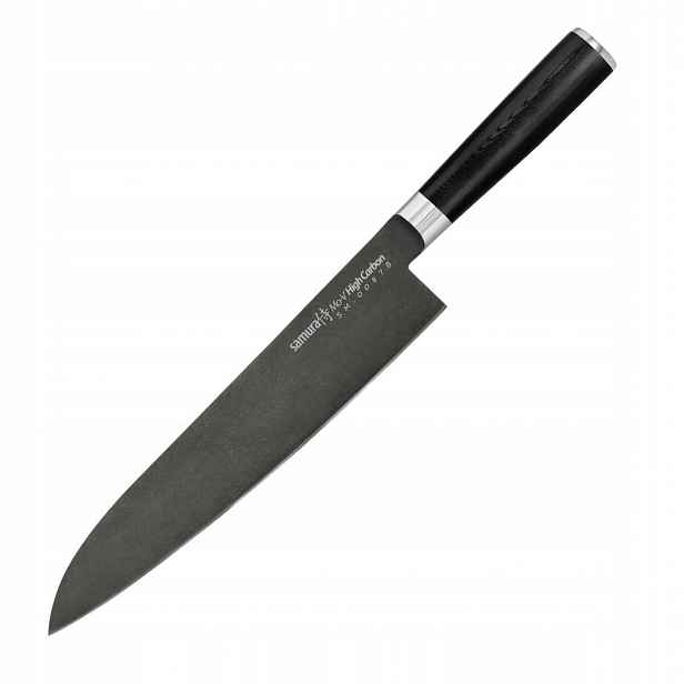 Nůž šéfkuchaře Samura Mo-v Stonewash 240 mm ocel AUS-8, rukojeť G-10